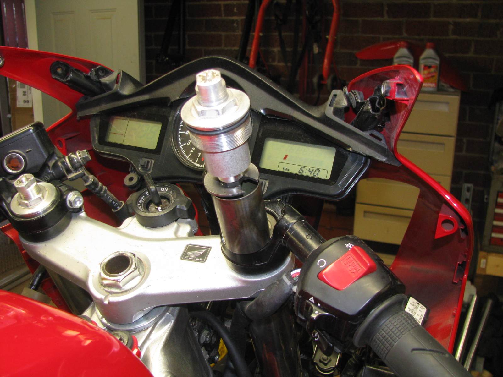 30 min fork oil change On bike Suspension VFRDiscussion