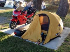 Camping on the way home from Laguna Seca