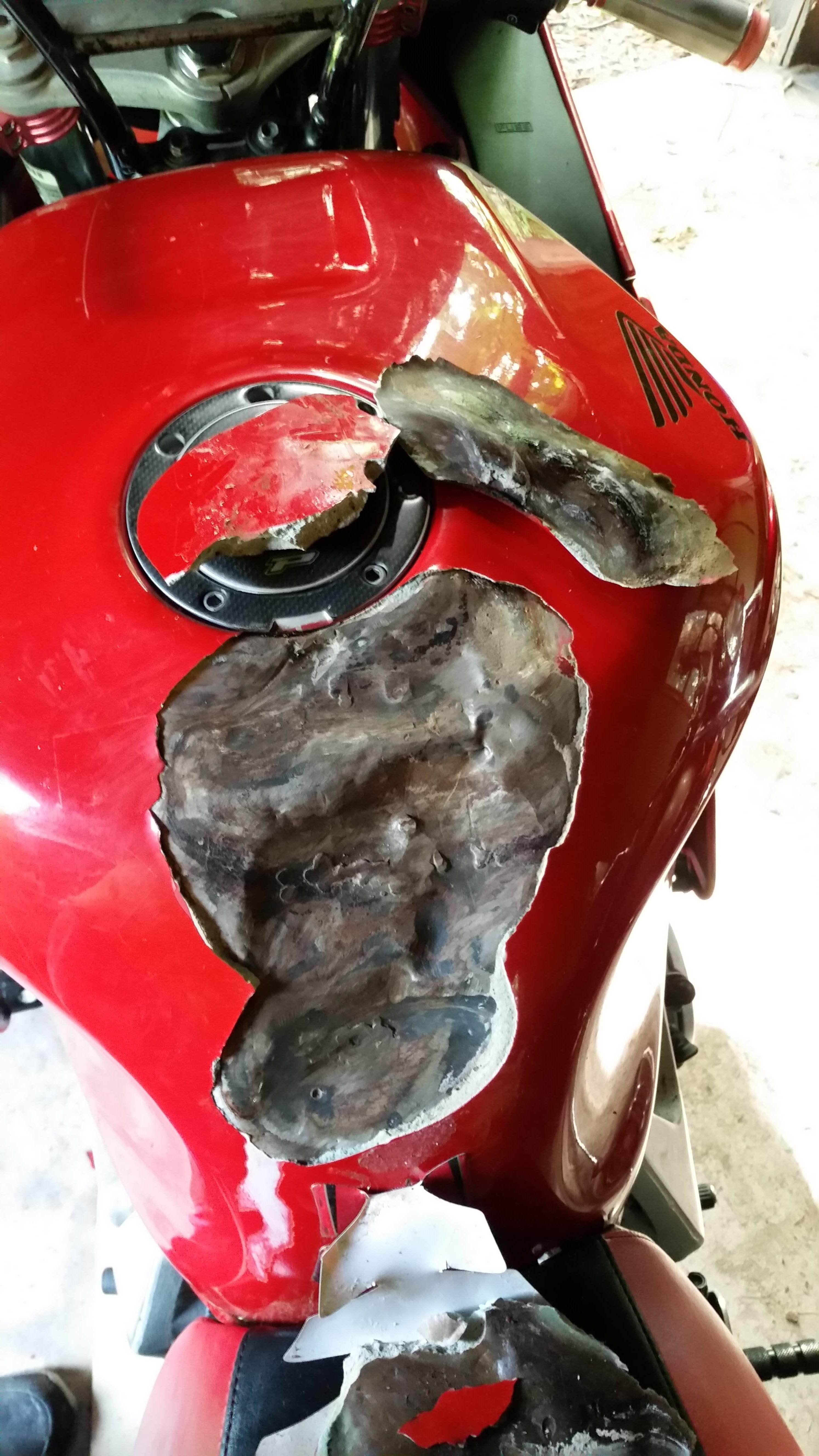 Can a dented fuel tank be repaired Body and Paint VFRDiscussion