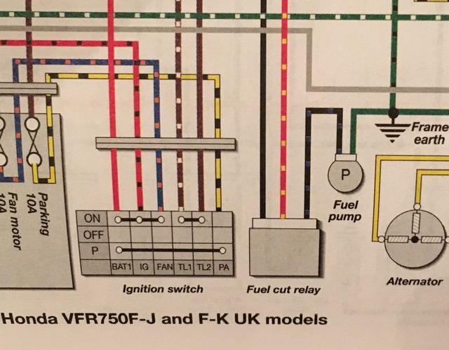 Honda VFR 750 F RC24 1989 Fuel Pump Repair Kit Petrol Points Switch