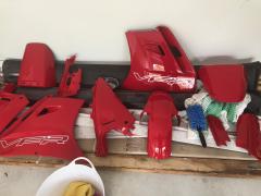vfr750 painted fairing pieces before installation