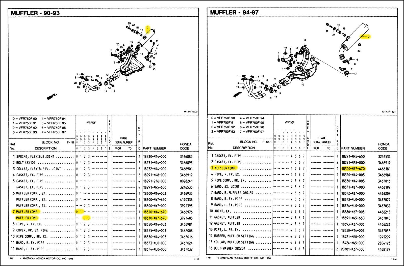 Gen 3 exhaust can part number - Exhaust Systems - VFRDiscussion