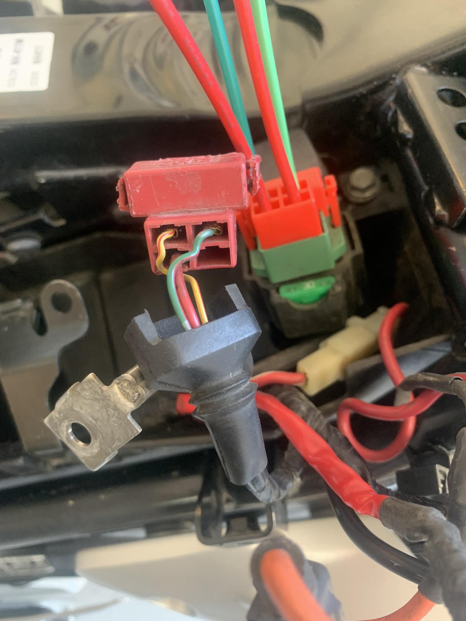 Starter relay connector a little melty! Sixth Generation VFR's