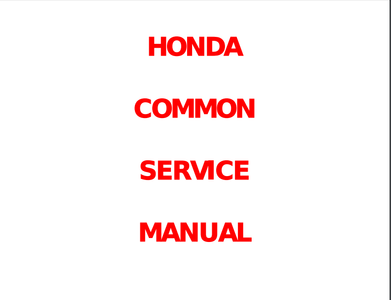 More information about "Honda Common Service Manual 1988"