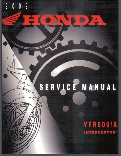 02-09 Honda VFR Service Manual | Optimized & Bookmarked - Owners